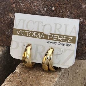 Vintage Stud Earrings | 14K Gold Plated